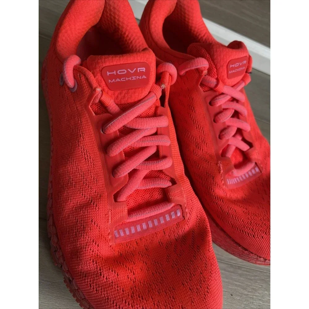 Under Armour Womens HOVR Machina 3021956-602 Red Running‎ Shoes Sneakers Size 6 - Picture 12 of 12